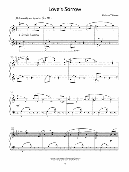 Songs Without Words - Nine Character Pieces for Piano Solo 5