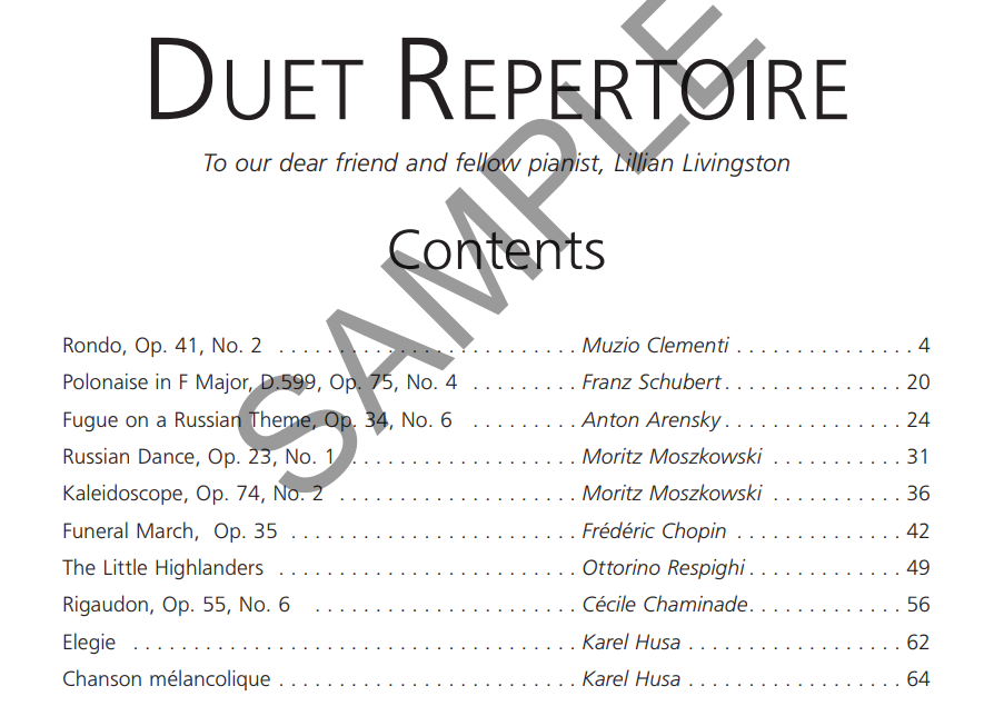 Duet Repertoire 1