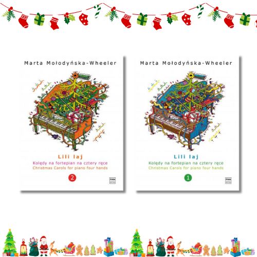 - Lili laj  - Christmas Carols for piano four hands (一套2冊)