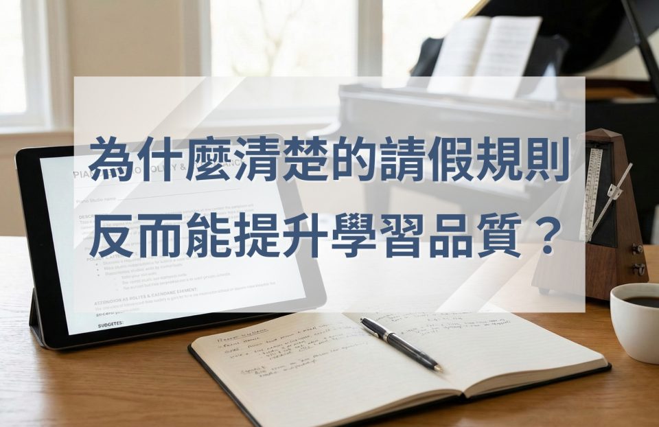 為什麼清楚的請假規則，反而能提升學習品質？